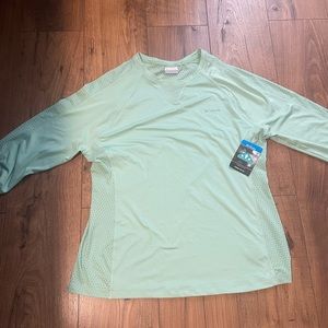 NWT COLUMBIA LONG SLEEVE TOP WOMENS XL GREEN